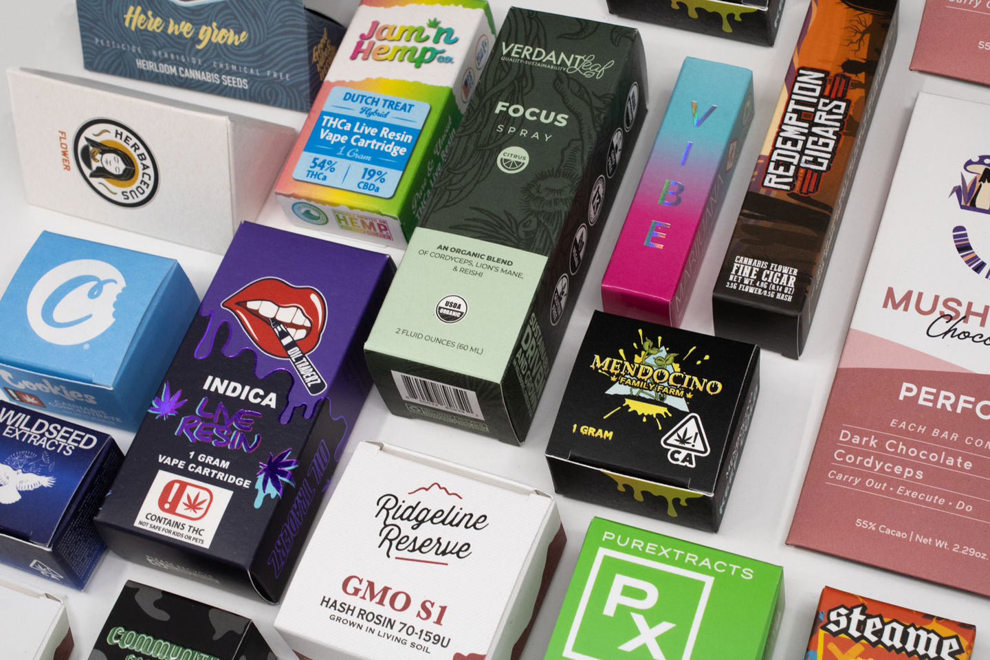 Custom printed packaging boxes made from sustainable hemp fibers, perfect for cannabis and marijuana brands. Eco-friendly printing solutions designed to reduce environmental impact.